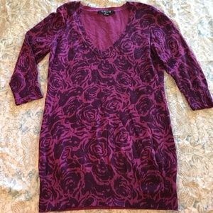 Forever 21 purple sweater with floral pattern